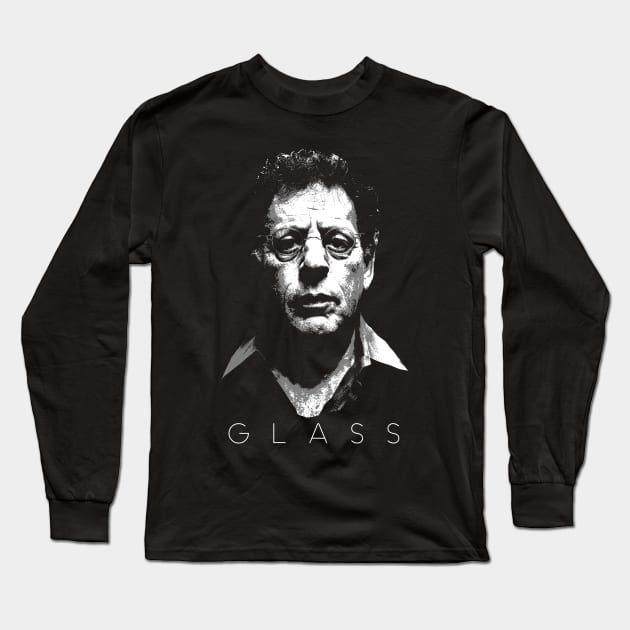 Philip Glass - Portrait Long Sleeve T-Shirt by TheMarineBiologist